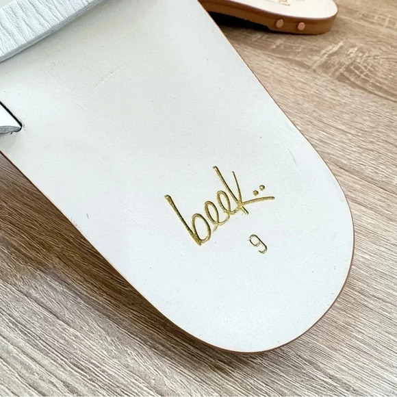 New Anthropologie Beek Tweety Slide Sandals Shoes Flats Leather White Womens 9 - Picture 7 of 10